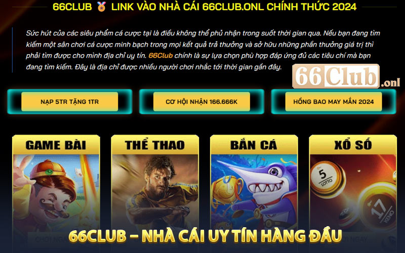 66Club – Nhà Cái Uy Tín Hàng Đầu